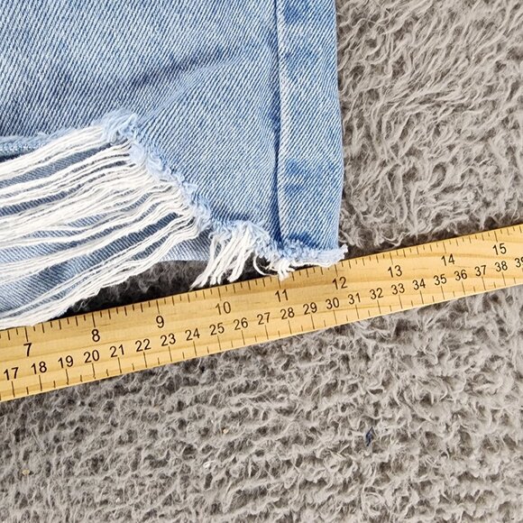 Levis Shorts Womens 34 501 Premium Big E Cotton Denim Button Fly Cutoff - Picture 8 of 16